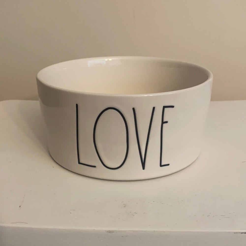 Rae Dunn Love Dog Bowl